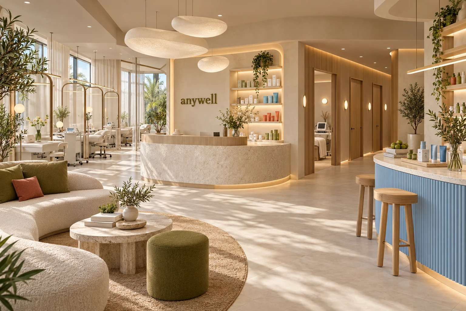 Approved design concept for an extended Anywell wellness destination in Dubai